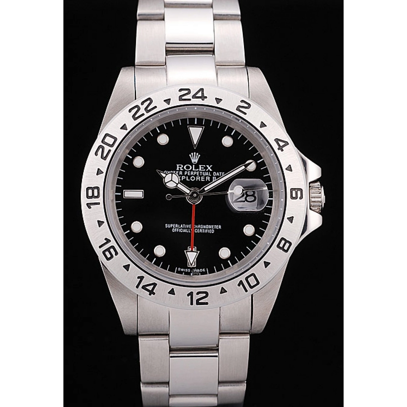 AAA Replica Watches Black Steel Rolex Stainless Dial Explorer Bezel 0801
